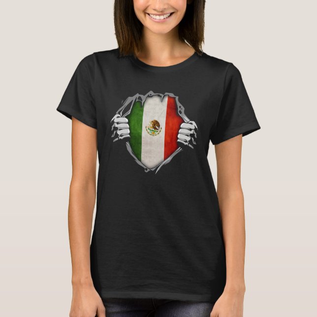 Mexico Patriotic Mexican National Flag T-Shirt (Vorderseite)