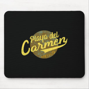 Mexico Playa Del Carmen Vintage Retro T-Shirt  Mousepad