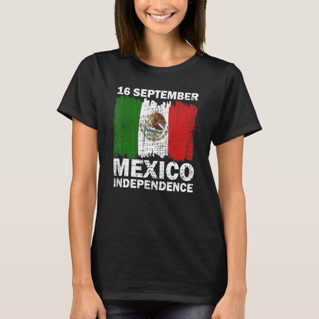 Mexico Pride Independence Day 2022 Mexican Flag 20 T-Shirt (Vorderseite)