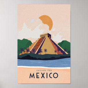 Mexico Reiseposter Chichen itza Poster