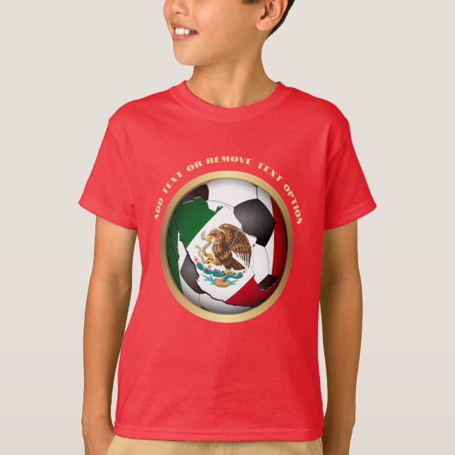 Mexico Soccer Ball Sports T-Shirt (Vorderseite)