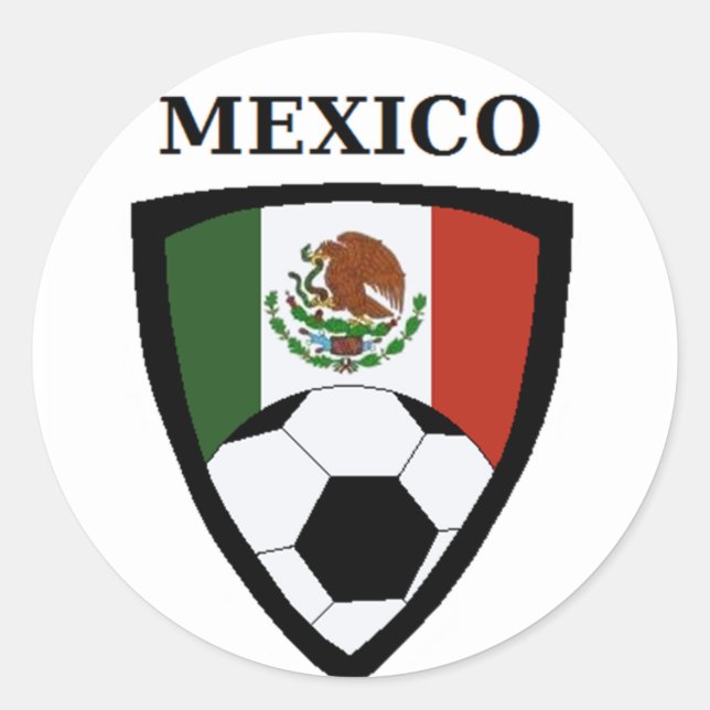 Mexico Soccer Runder Aufkleber (Vorderseite)