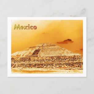 Mexico Sun Pyramid Postkarte