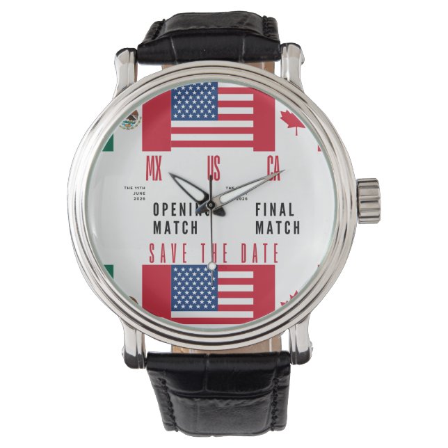 Mexico USA Canada Wristwatch | 2026 Match Days Armbanduhr (Vorderseite)