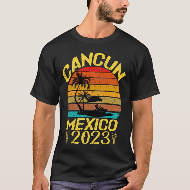 Mexico Vacation 2023, Cancun Mexico 2023 Souvenir T-Shirt (Vorderseite)