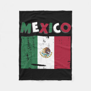 Mexico Vintage Mexikanische Flagge Stolz Hut Jerse Fleecedecke