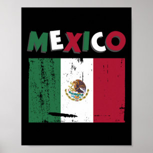 Mexico Vintage Mexikanische Flagge Stolz Hut Jerse Poster