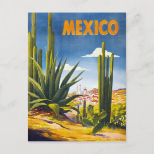 Mexico Vintage Poster wiederhergestellt Postkarte