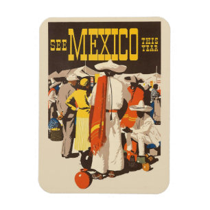 Mexico Vintage Travel Magnet