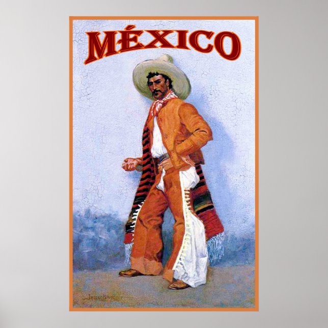 México ~ Vintage Travel Poster (Vorne)