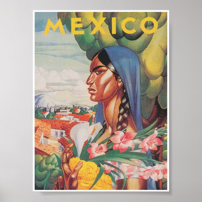 Mexico Vintage Travel Poster (Vorne)