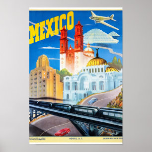 Mexico Vintage Travel Poster neu