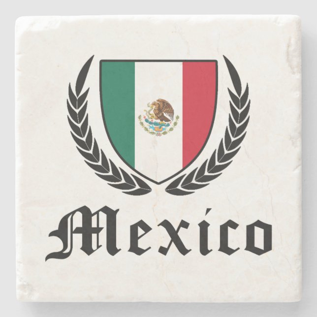 Mexico-Wappen Steinuntersetzer (Vorderseite)