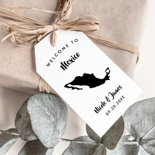 Mexico Wedding Welcome Bag Tags, Karte Geschenkanhänger