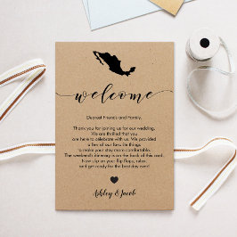 Mexico Wedding Welcome Letter & Itinerary Card Programm