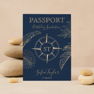 Mexico World Map Birthday Passport Einladung