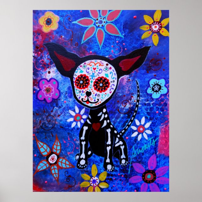 MEXIKAN CHIHUAHUA DIA DE LOS MUERTOS MALERTOS POSTER (Vorne)