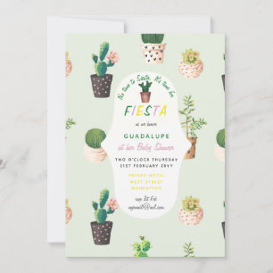 MEXIKAN Fiesta BABY SHOWER lädt Cacti-Sukkulturen Einladung
