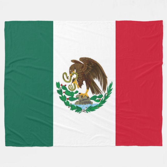 MEXIKAN FLAG FLEECEDECKE (Vorderseite (Horizontal))