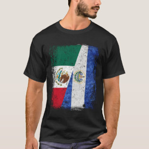 MEXIKAN-Flagge El Salvador Halbe mexikanische Flag T-Shirt