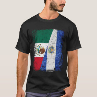 MEXIKAN-Flagge El Salvador Halbe mexikanische Flag T-Shirt