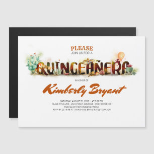 MEXIKAN QUINCEANERA 15. GEBURTSTAG MAGNETEINLADUNG