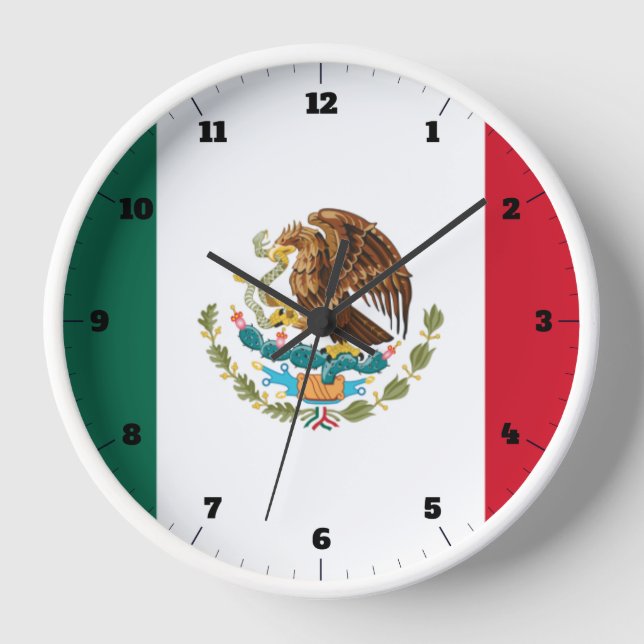 MEXIKAN TRICOLOR FLAG UHR (Vorderseite)