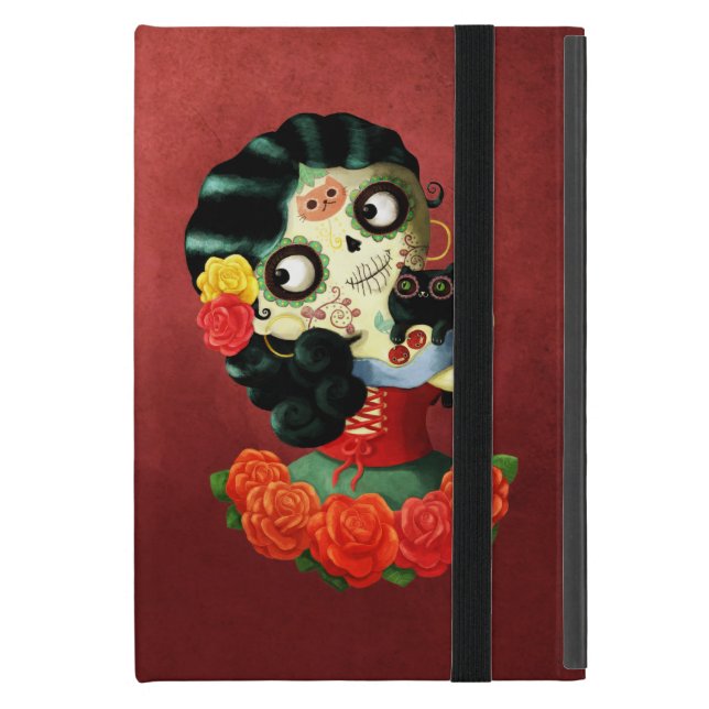 Mexikaner Dia de Los Muertos Lovely Catrina iPad Mini Hülle (Vorderseite Geschlossen)