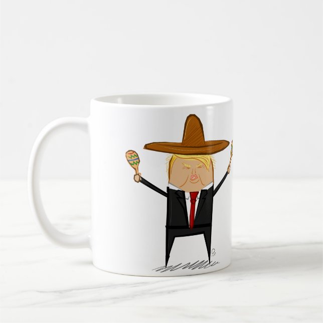 Mexikaner-Donald- TrumpTasse Kaffeetasse (Links)
