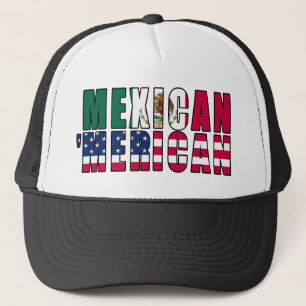 Mexikaner 'Merican Flaggen - Mexiko-Amerikaner Truckerkappe