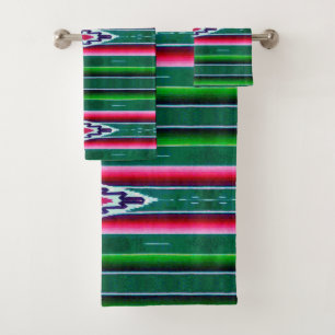 Mexikaner Sarape Muster Badhandtuch Set