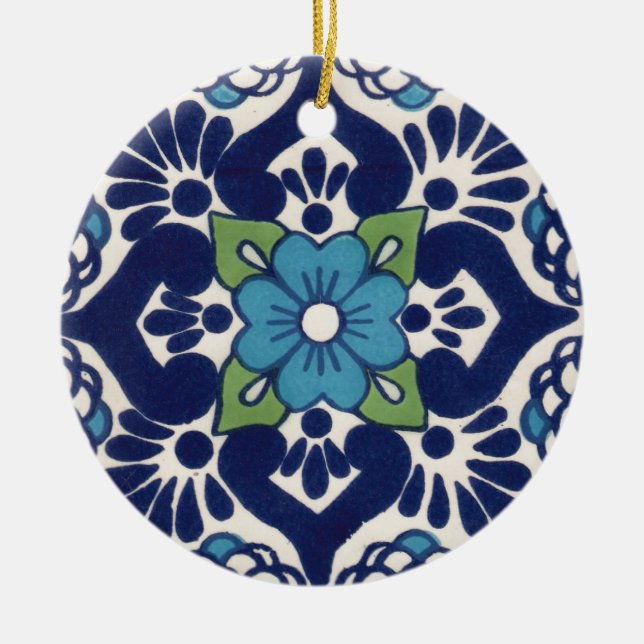 Mexikaner-Talavera-Fliese Keramik Ornament (Vorne)