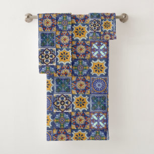 Mexikaner-Talavera-Fliesen Badhandtuch Set