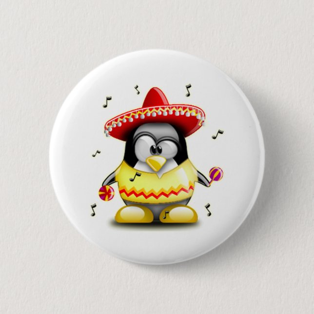 Mexikaner Tux Button (Vorderseite)