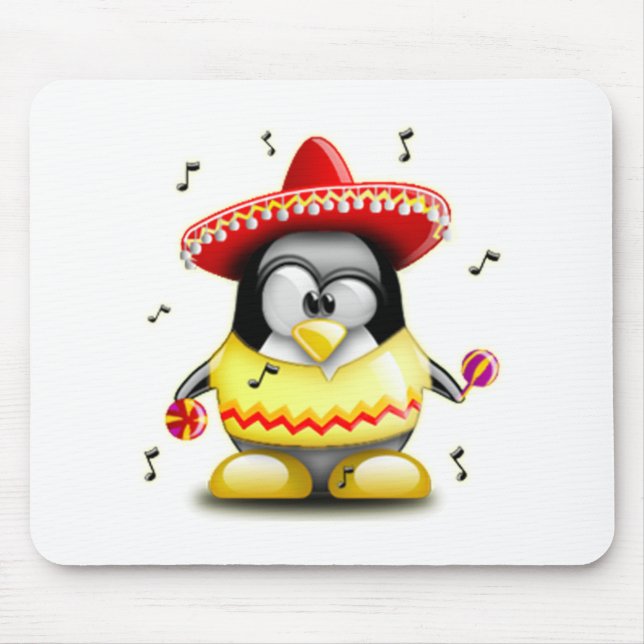 Mexikaner Tux Mousepad (Vorne)