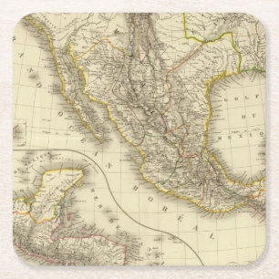 Mexikaner Vereinigte Staaten, Mittelamerika Rechteckiger Pappuntersetzer