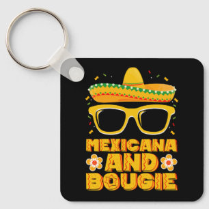 Mexikanerin Und Bougie-Mexikanische Mädchen Cinco Schlüsselanhänger