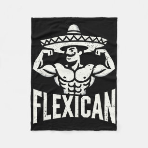 Mexikanisch Funny Flexican Bodybuilding Flex Muscl Fleecedecke