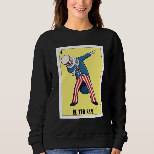 Mexikanisch für 4. Juli  Onkel Sam Sweatshirt (Vorderseite)