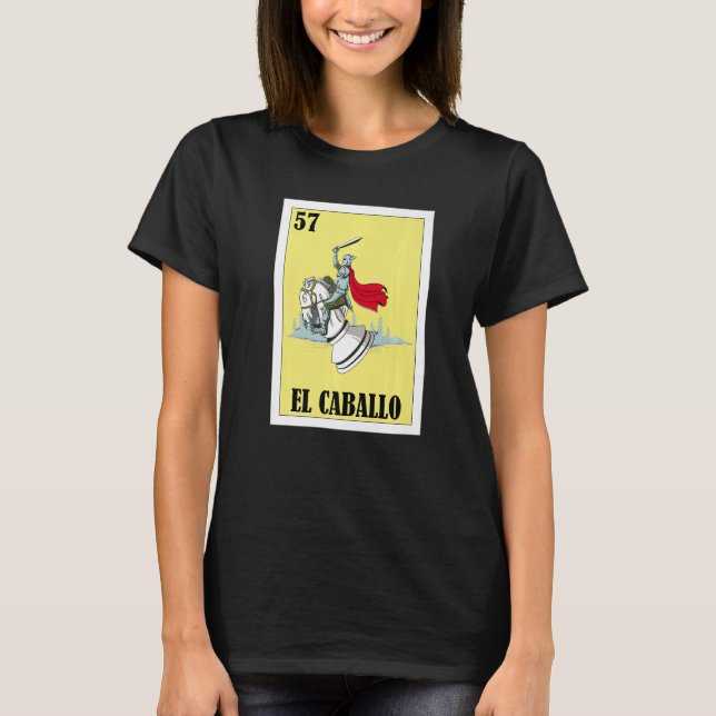 Mexikanisch für Schach El Caballo T-Shirt (Vorderseite)