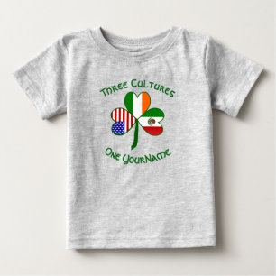 Mexikanisch Irische Amerikanische Flaggen Shamrock Baby T-shirt