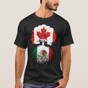 Mexikanisch-Kanadisches Tree-Roots-Flag T-Shirt