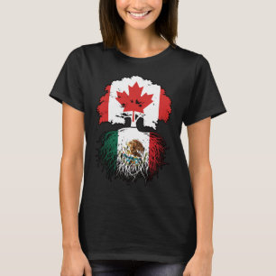 Mexikanisch-Kanadisches Tree-Roots-Flag T-Shirt