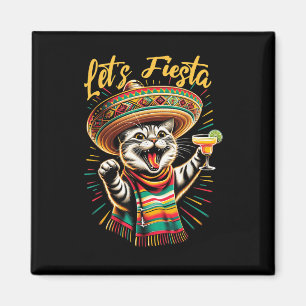 Mexikanisch Lasse Fiesta Sombrero Cat Cinco De May Magnet