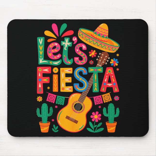 Mexikanisch lustig, lasst uns Cinco de Mayo feiern Mousepad (Vorne)