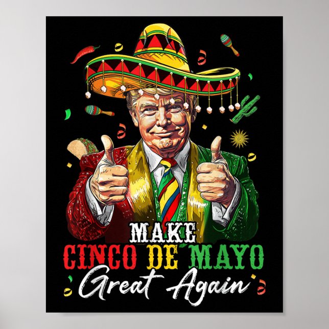 Mexikanisch machen Cinco De Mayo Groß wieder lusti Poster (Vorne)