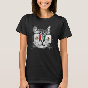 Mexikanisch Mexiko - Flagge Katze Vintage Männer F T-Shirt
