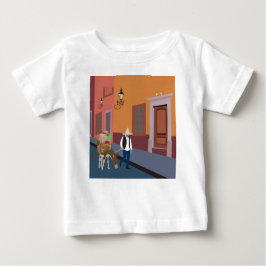 Mexikanisch und Donkey in der Stadt Baby T-shirt