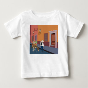 Mexikanisch und Donkey in der Stadt Baby T-shirt
