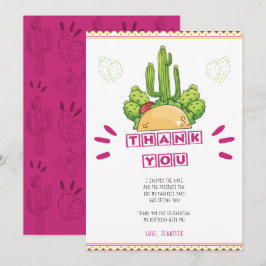 Mexikanisch Vielen Dank Taco Cactus Card Einladung